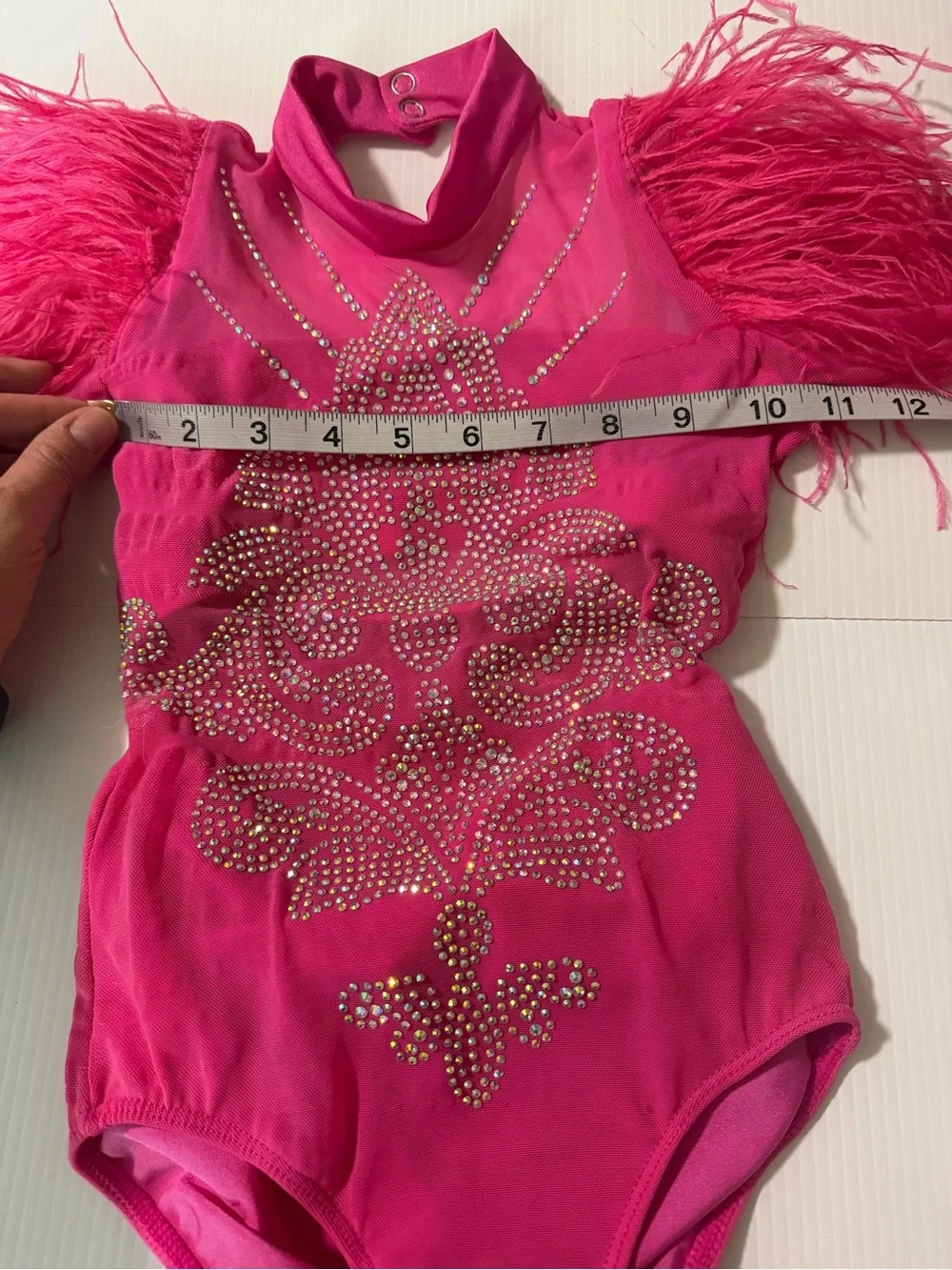 Revolution Tenth House Dance Leotard costume EMINENT TH23111 hot pink feather MC